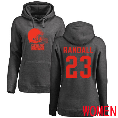 Cleveland Browns Damarious Randall Women Ash Jersey #23 NFL Football One Color Pullover Hoodie Sweatshirt